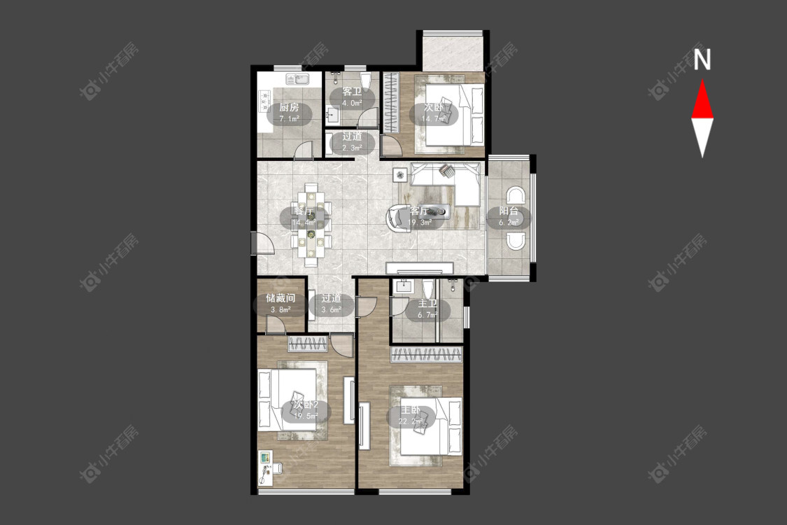 新城南都花海房源户型图 常州新城南都花海在售二手房源户型图_小牛看房
