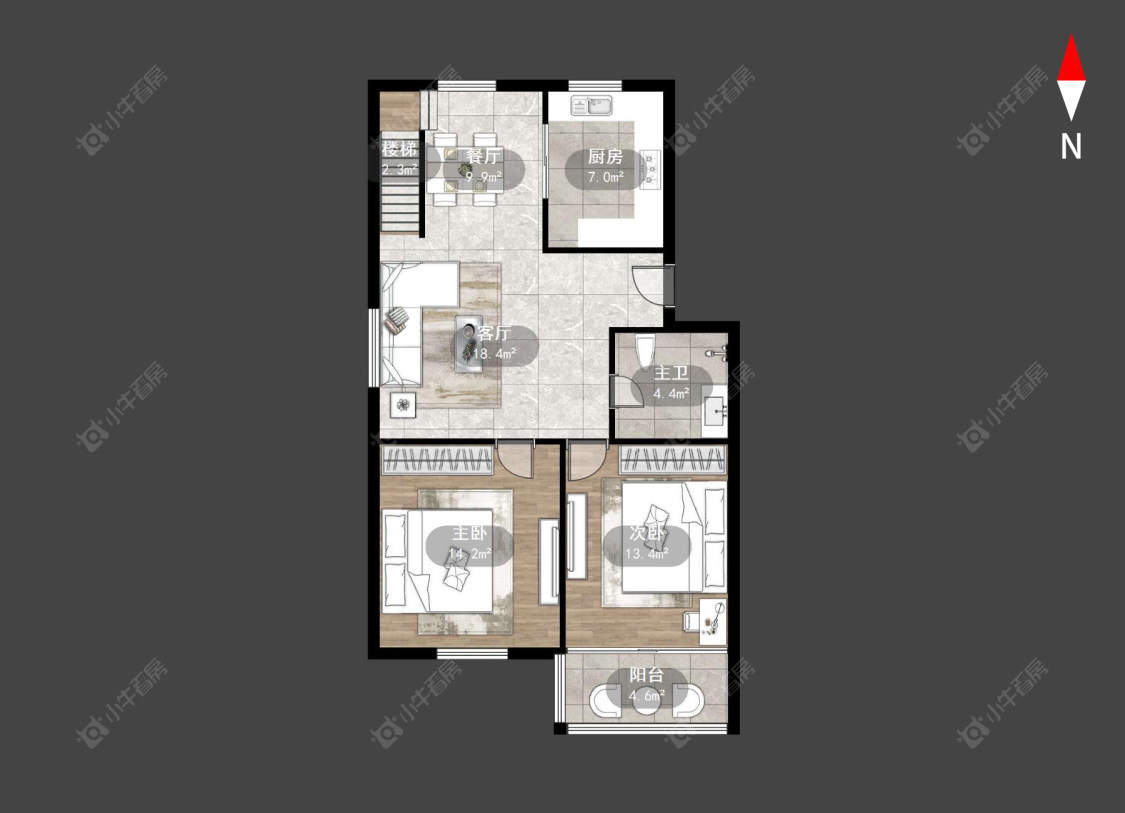 浦南南村房源户型图 常州浦南南村在售二手房源户型图_小牛看房