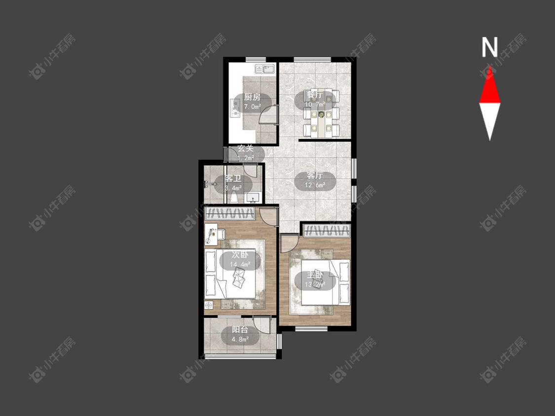 常州翠竹新村南区在售二手房房源户型图_小牛看房