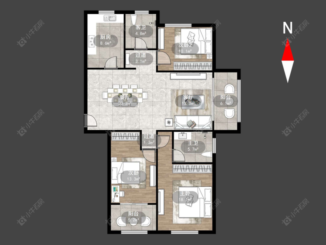 常州银河湾第一城一期在售二手房源户型图_小牛看房