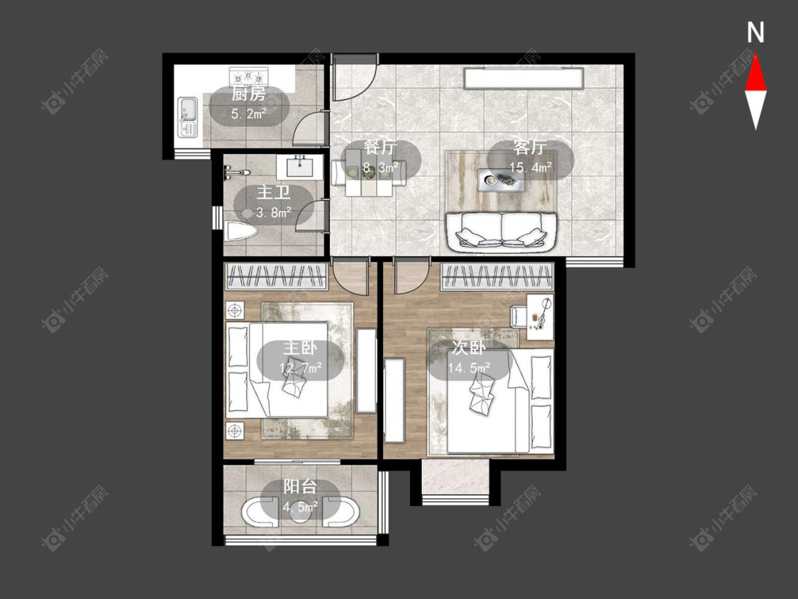 常州枫林雅都在售二手房源户型图_小牛看房