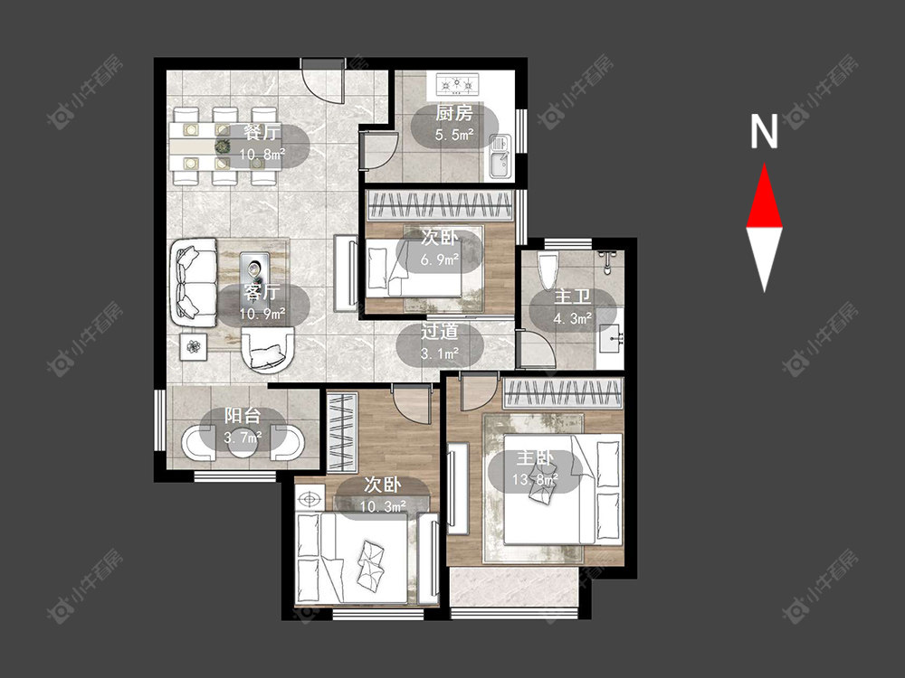 绿地香奈房源户型图 常州绿地香奈在售二手房源户型图_小牛看房