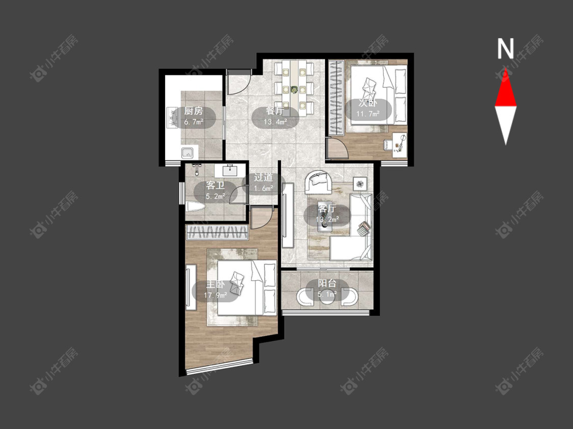 常州中央花园在售二手房源户型图_小牛看房