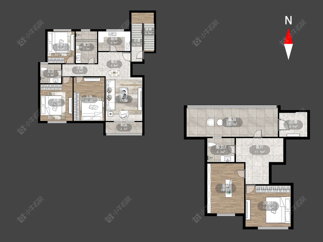 常州翔宇文苑在售二手房源户型图_小牛看房