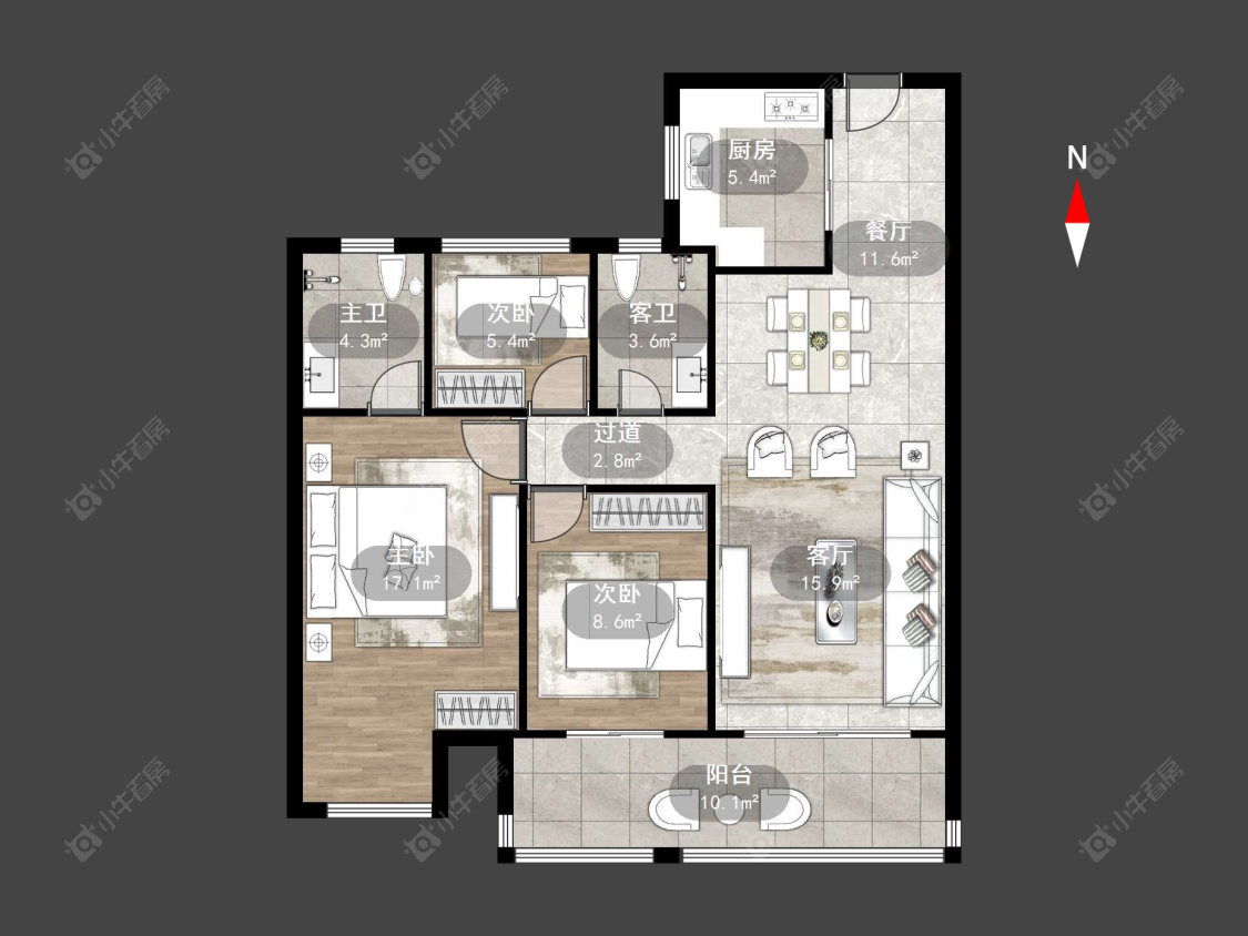 中景尚海城房源户型图 常州中景尚海城在售二手房源户型图_小牛看房