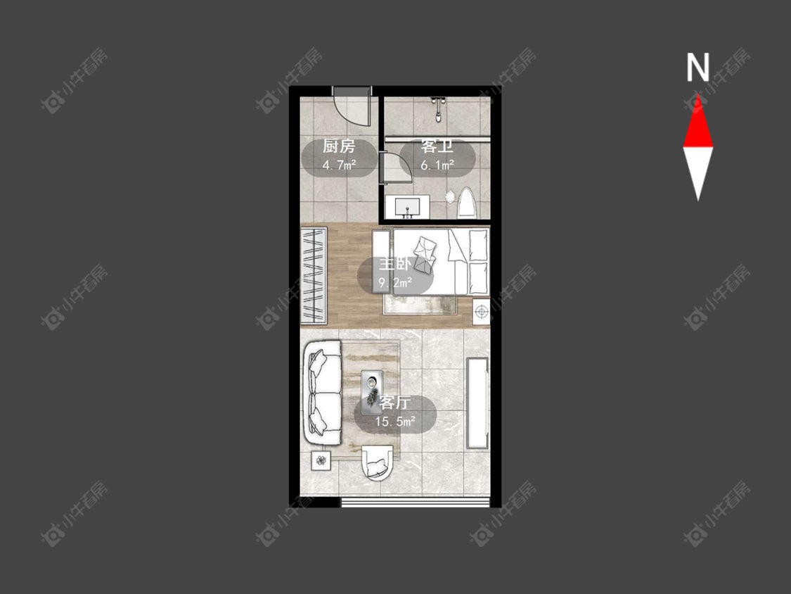 常州龙洲伊都公寓在售二手房源户型图_小牛看房