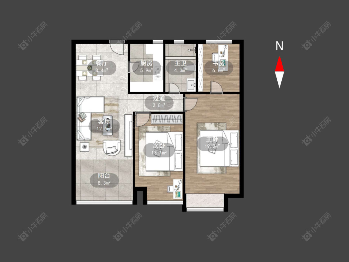 常州九龙仓繁华里在售二手房源户型图_小牛看房