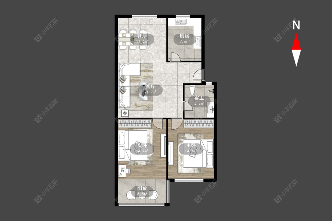 常州花东三村在售二手房源户型图_小牛看房