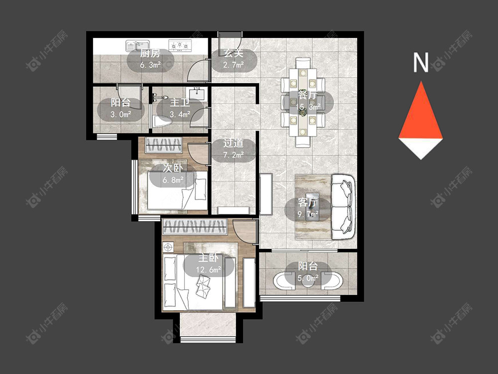 星河丹堤五区房源户型图 常州星河丹堤五区在售二手房源户型图_小牛看房