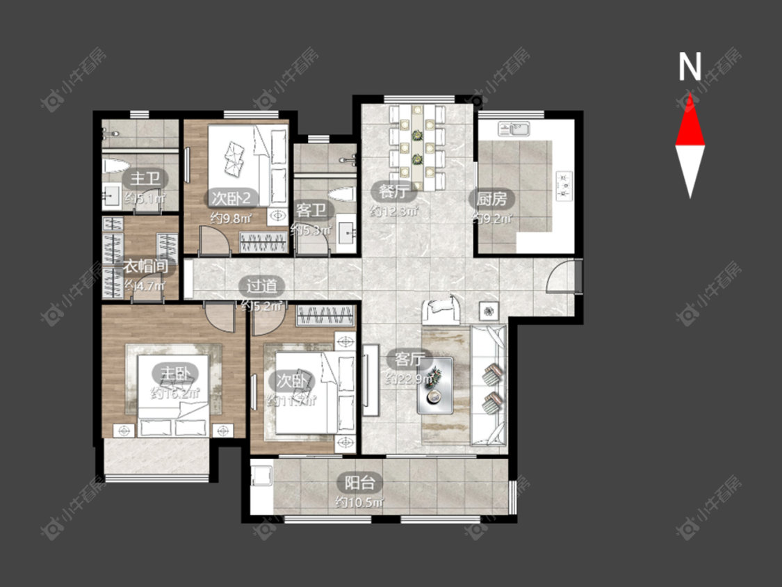 常州新城御景湾在售二手房源户型图_小牛看房