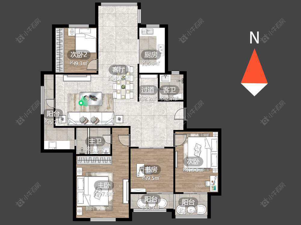 新城南都雅苑房源户型图 常州新城南都雅苑在售二手房源户型图_小牛看房