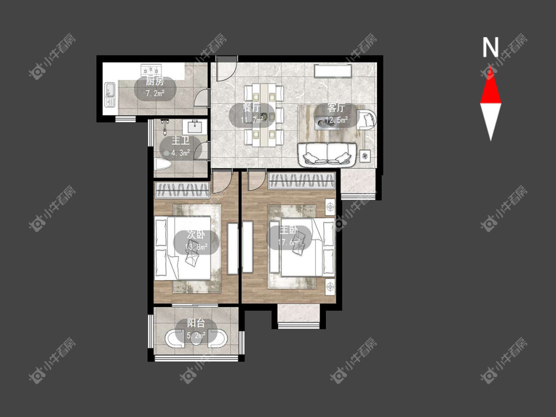 金百花园房源户型图 常州金百花园在租房源户型图_小牛看房