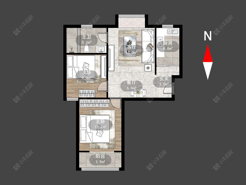 常州长虹名苑在售二手房源户型图_小牛看房