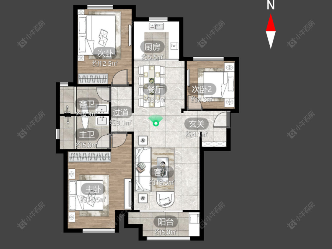 香溢紫郡三期房源户型图 常州香溢紫郡三期在售二手房源户型图_小牛看房