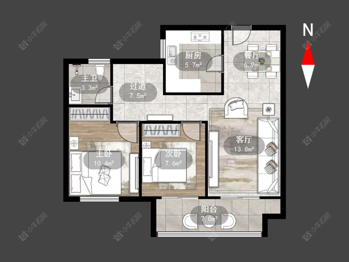 常州观湖名轩在售二手房源户型图_小牛看房