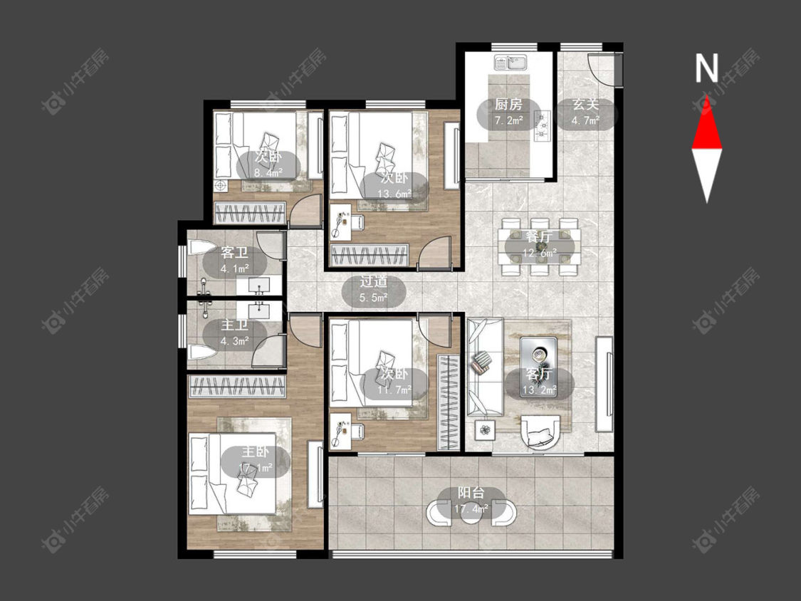 常州路劲城四期在售二手房源户型图_小牛看房