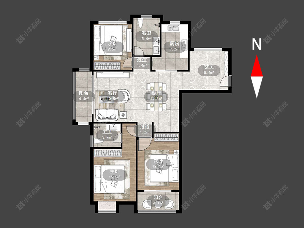 常州德禾豪景在售二手房源户型图_小牛看房