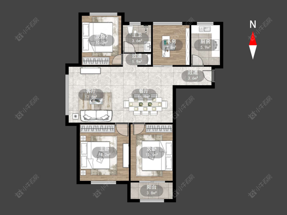 聚怡花园南区房源户型图 常州聚怡花园南区在售二手房源户型图_小牛看房