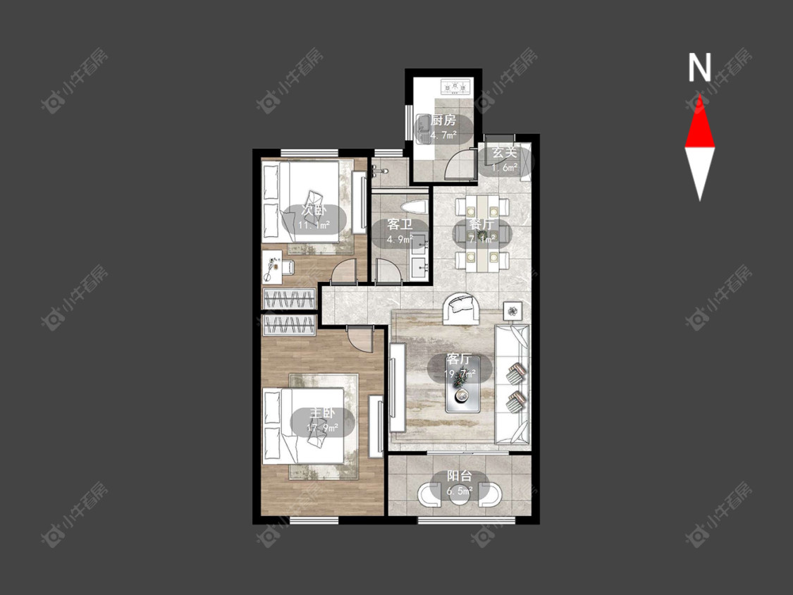 常州青龙苑七期在售二手房源户型图_小牛看房
