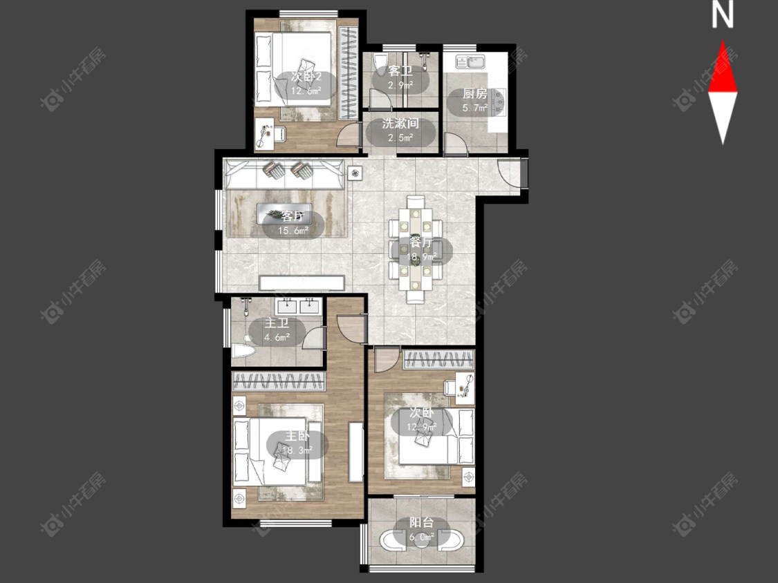 常州御河湾在售二手房源户型图_小牛看房