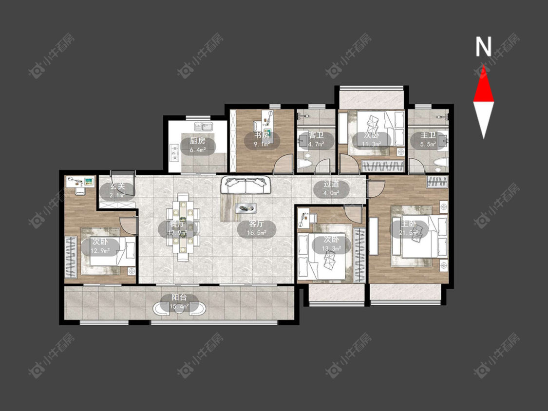龙湖景粼天著房源户型图 常州龙湖景粼天著在售二手房源户型图_小牛看房