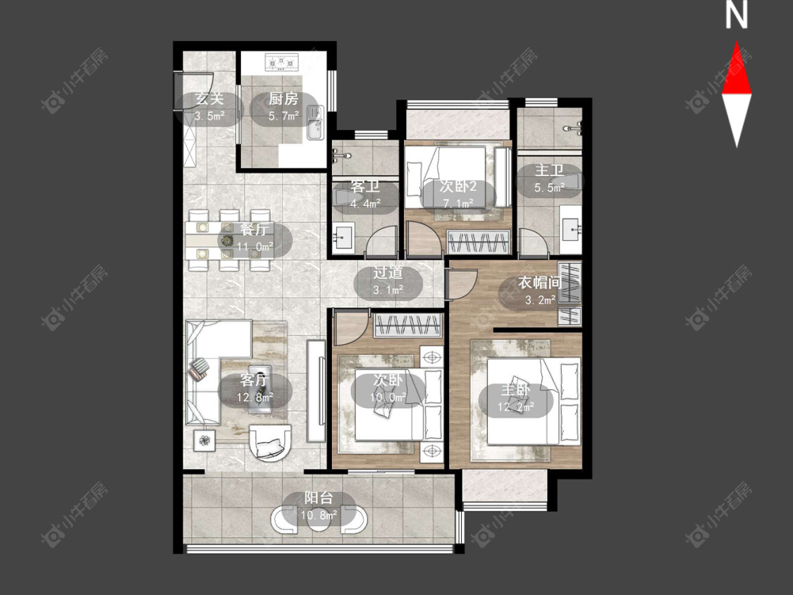 旭辉都会上著房源户型图 常州旭辉都会上著在售二手房源户型图_小牛看房