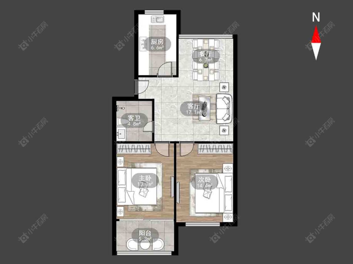 常州梅港东路在售二手房源户型图_小牛看房