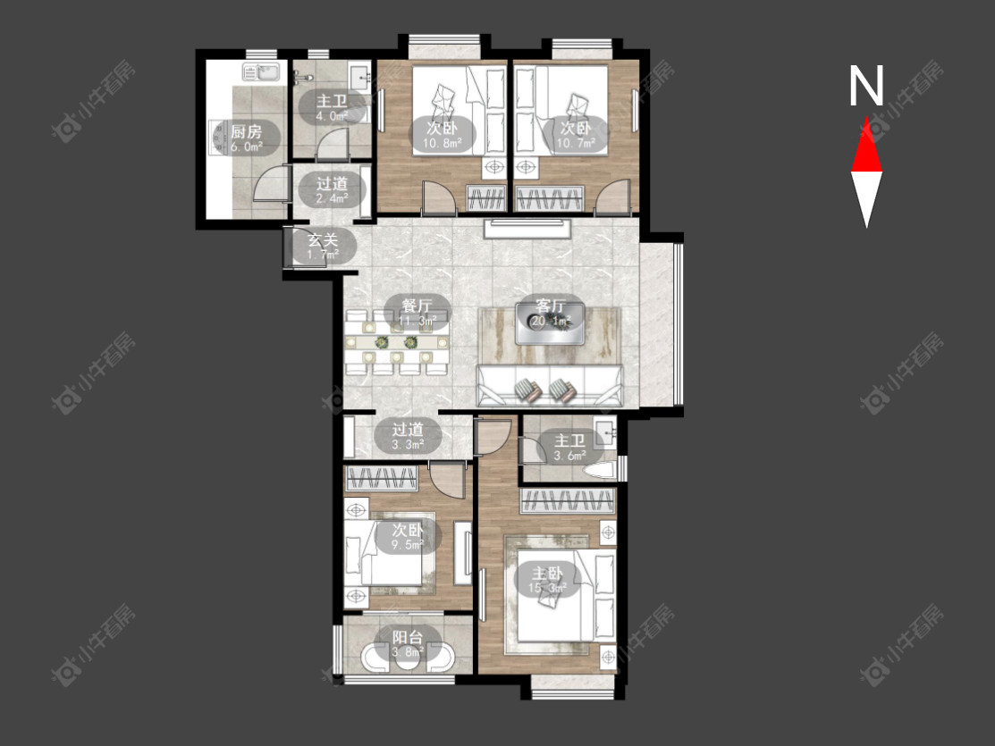 常州华海花园在售二手房源户型图_小牛看房