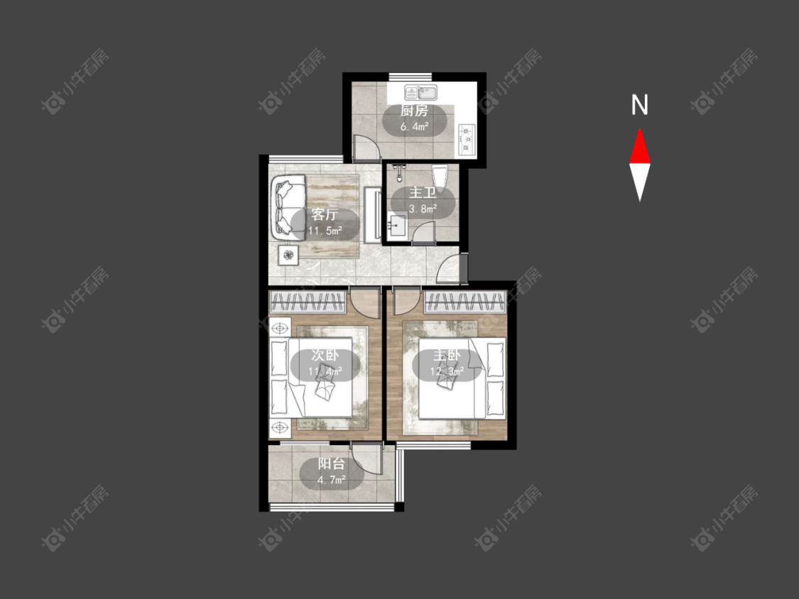 常州兰翔二村在售二手房源户型图_小牛看房