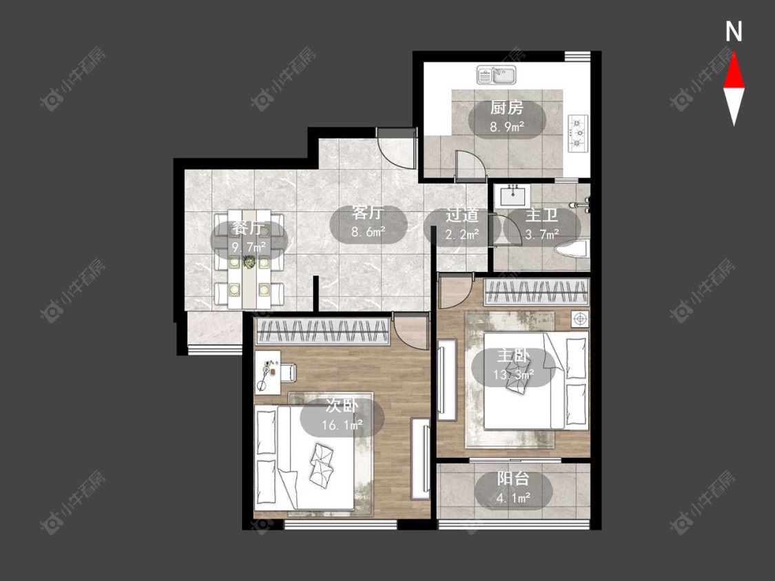 常州景瑞英郡在售二手房源户型图_小牛看房
