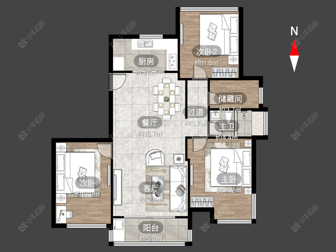 常州吟枫苑东区在售二手房源户型图_小牛看房