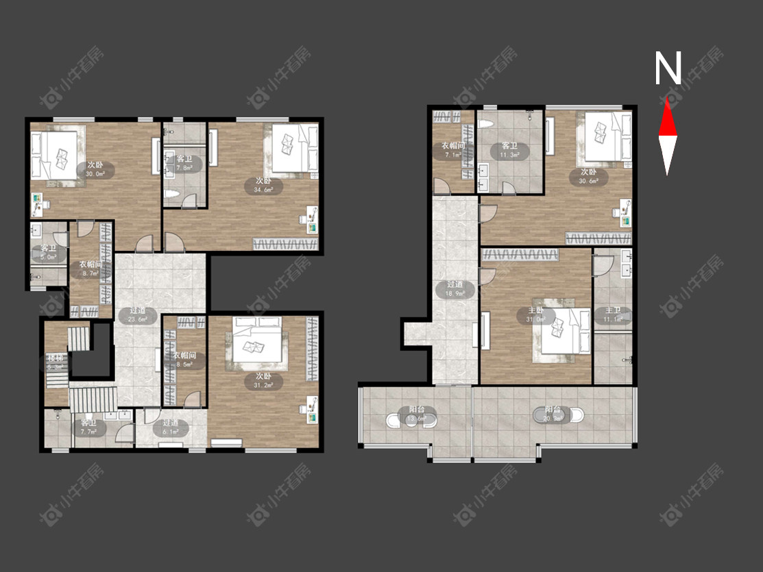 高成天鹅湖别墅区房源户型图 常州高成天鹅湖别墅区在售二手房源户型图_小牛看房