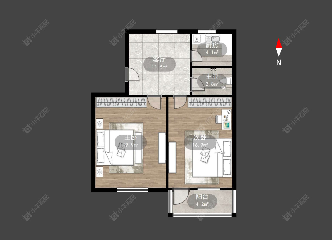 常州桃园二村在售二手房源户型图_小牛看房