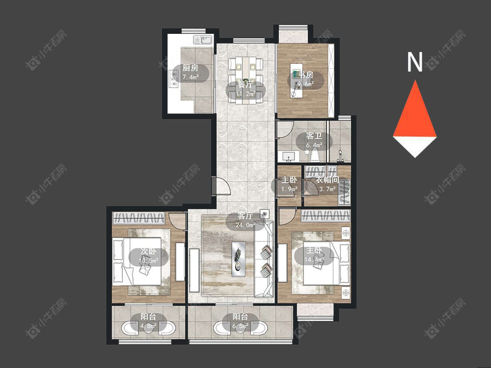 常州星盛家园在售二手房源户型图_小牛看房