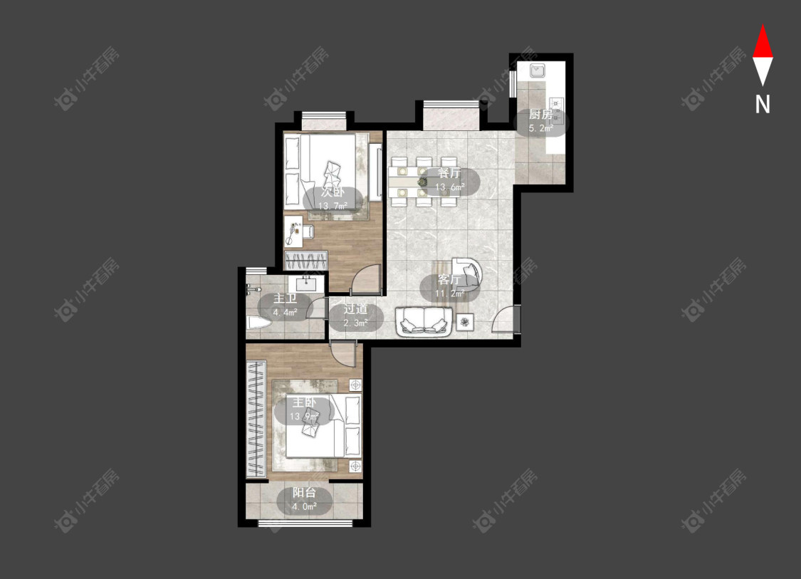 月馨苑房源户型图 常州月馨苑在售二手房源户型图_小牛看房