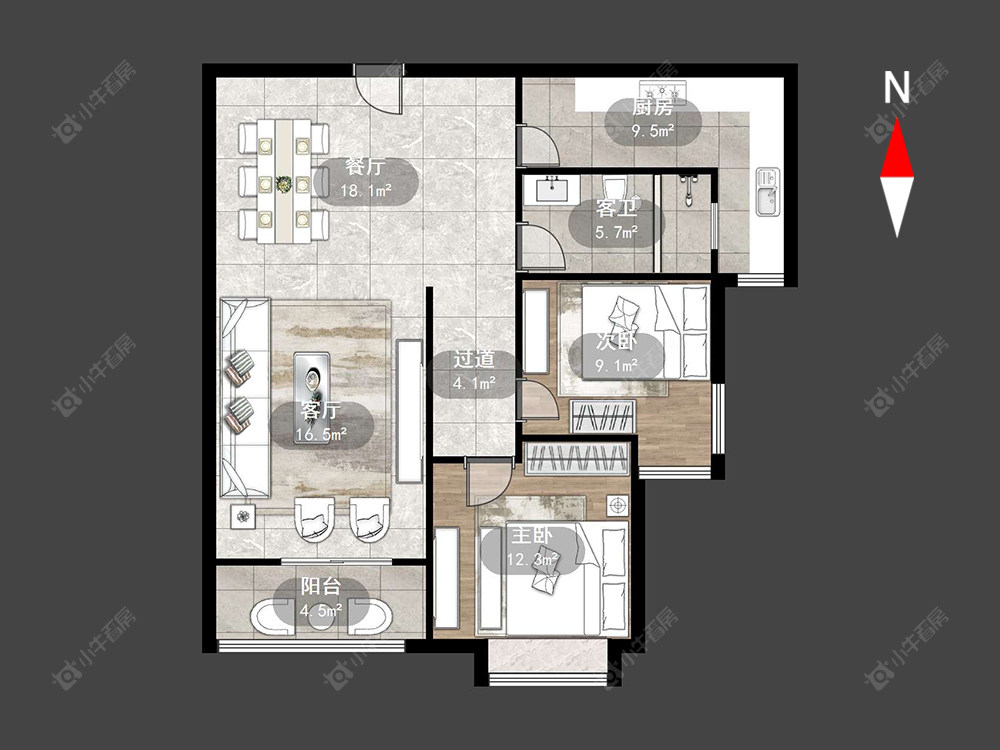 星河国际二区房源户型图 常州星河国际二区在售二手房源户型图_小牛看房