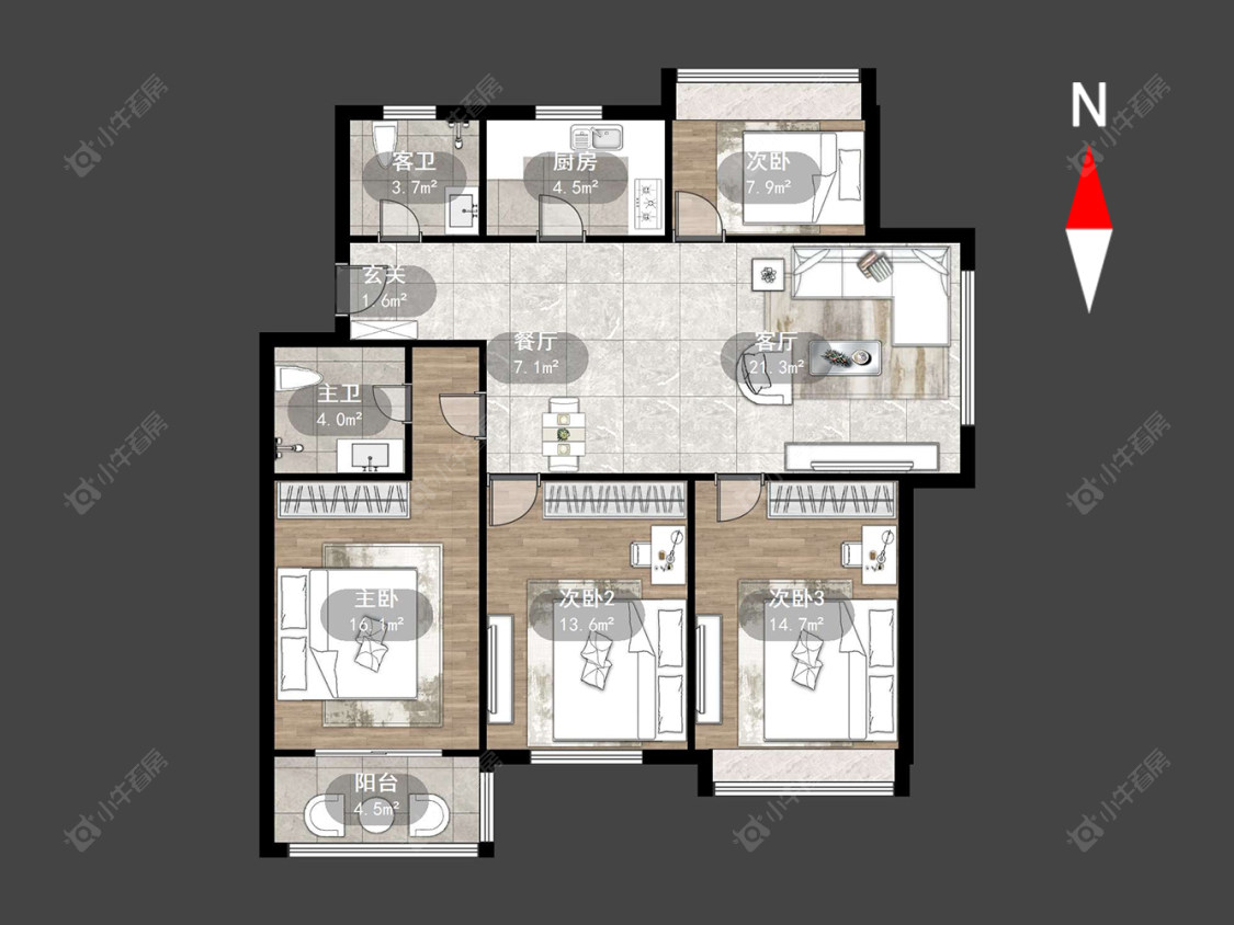 百馨西苑一二期房源户型图 常州百馨西苑一二期在售二手房源户型图_小牛看房