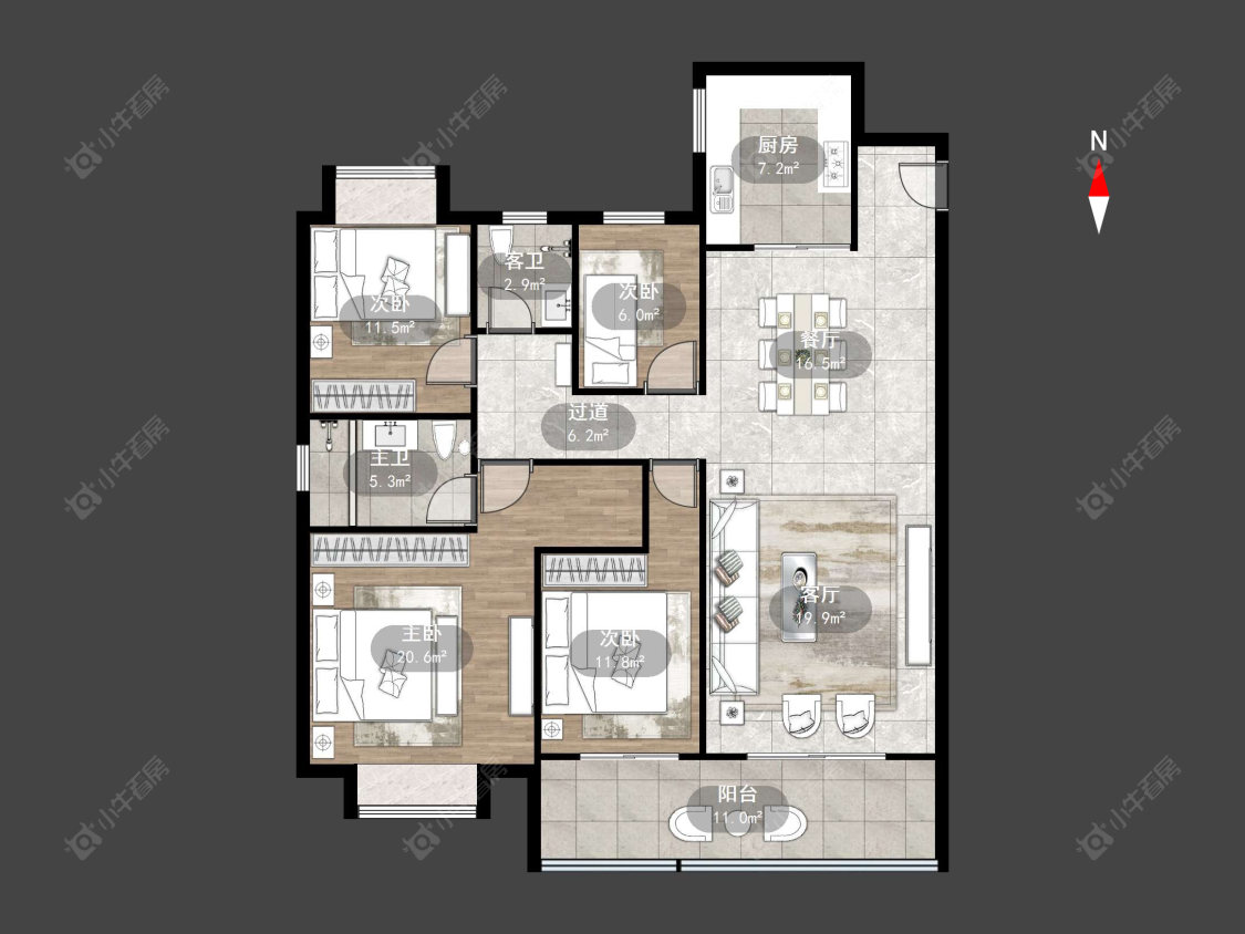 新城湖悦朗隽房源户型图 常州新城湖悦朗隽在售二手房源户型图_小牛看房