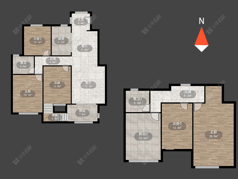 常州聚湖半岛在售二手房源户型图_小牛看房