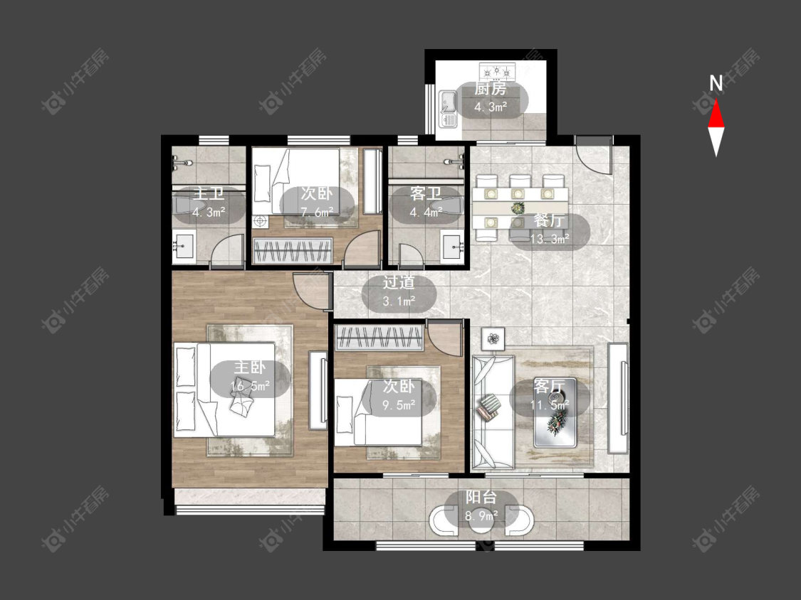 中海翠语江南房源户型图 常州中海翠语江南在售二手房源户型图_小牛看房