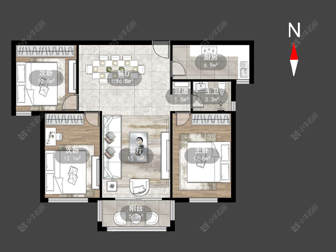 常州和平国际在售二手房源户型图_小牛看房