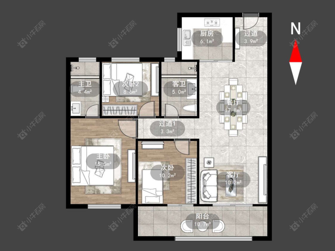 常州东青馨苑在售二手房源户型图_小牛看房
