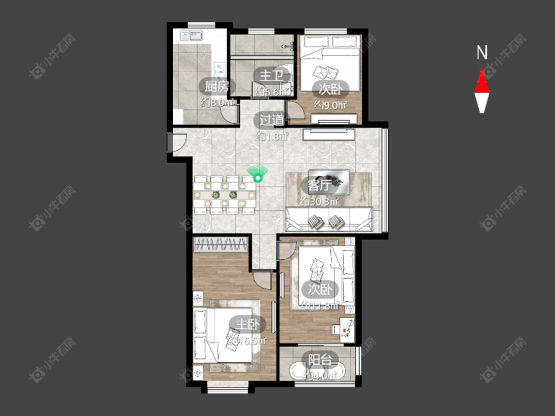 常州和平国际在售二手房源户型图_小牛看房