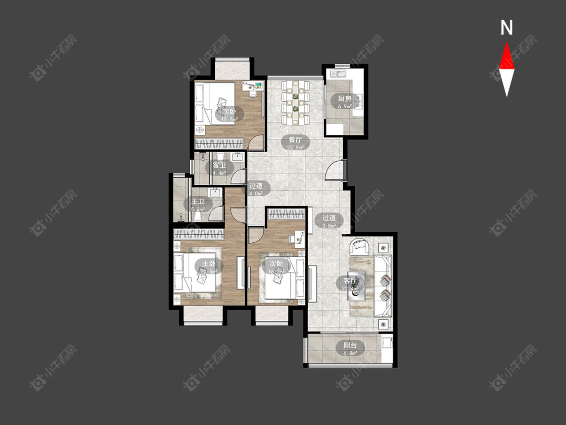 常州彩虹城在售二手房源户型图_小牛看房