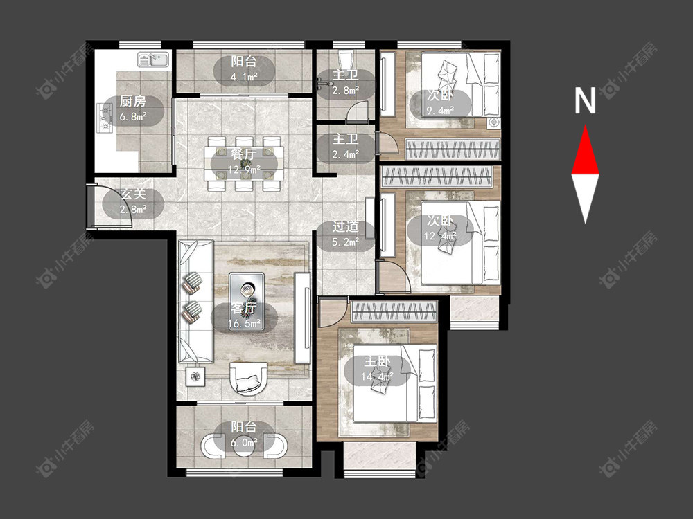 常州星河丹堤五区在售二手房源户型图_小牛看房