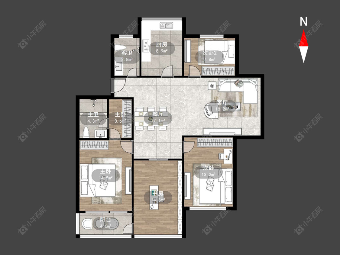 金谷花园房源户型图 常州金谷花园在售二手房源户型图_小牛看房