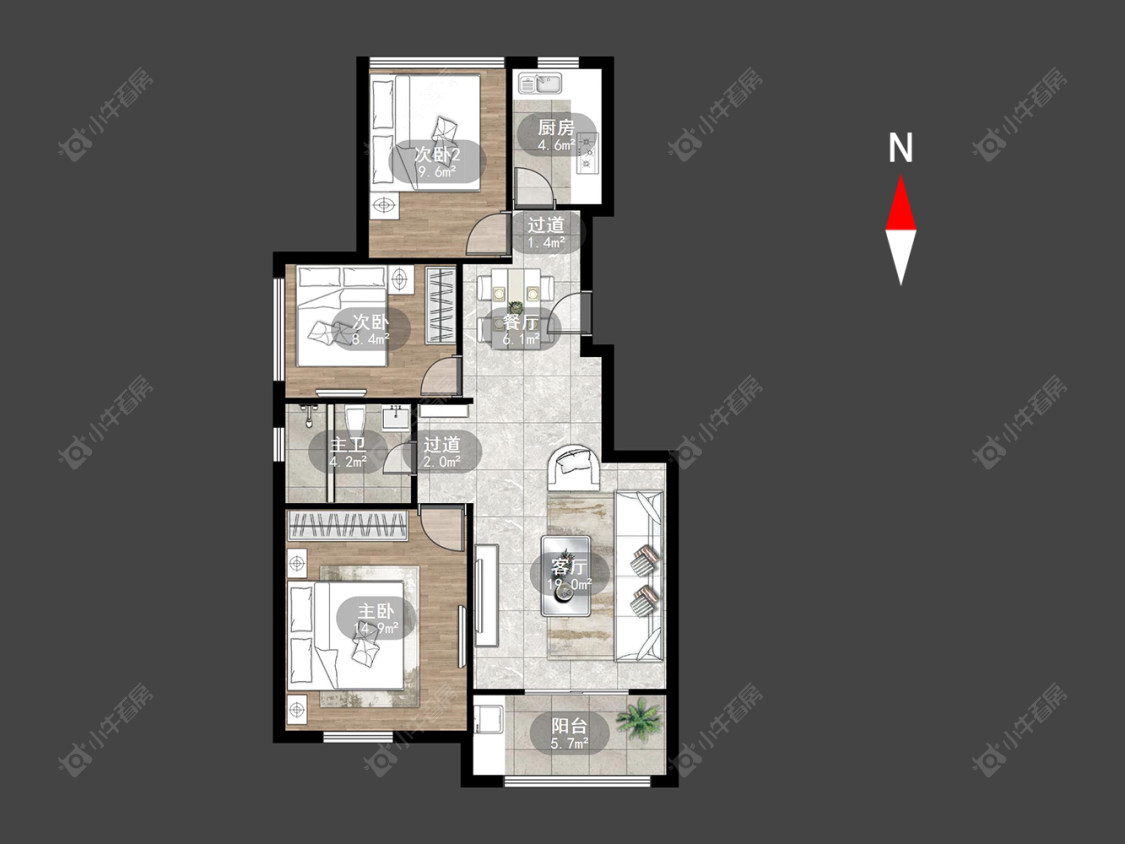常州绿地世纪城一期在售二手房源户型图_小牛看房