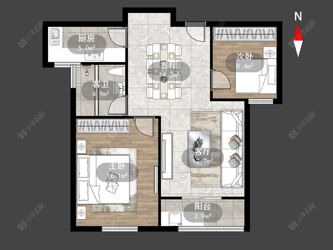 常州福成上城花园在售二手房源户型图_小牛看房