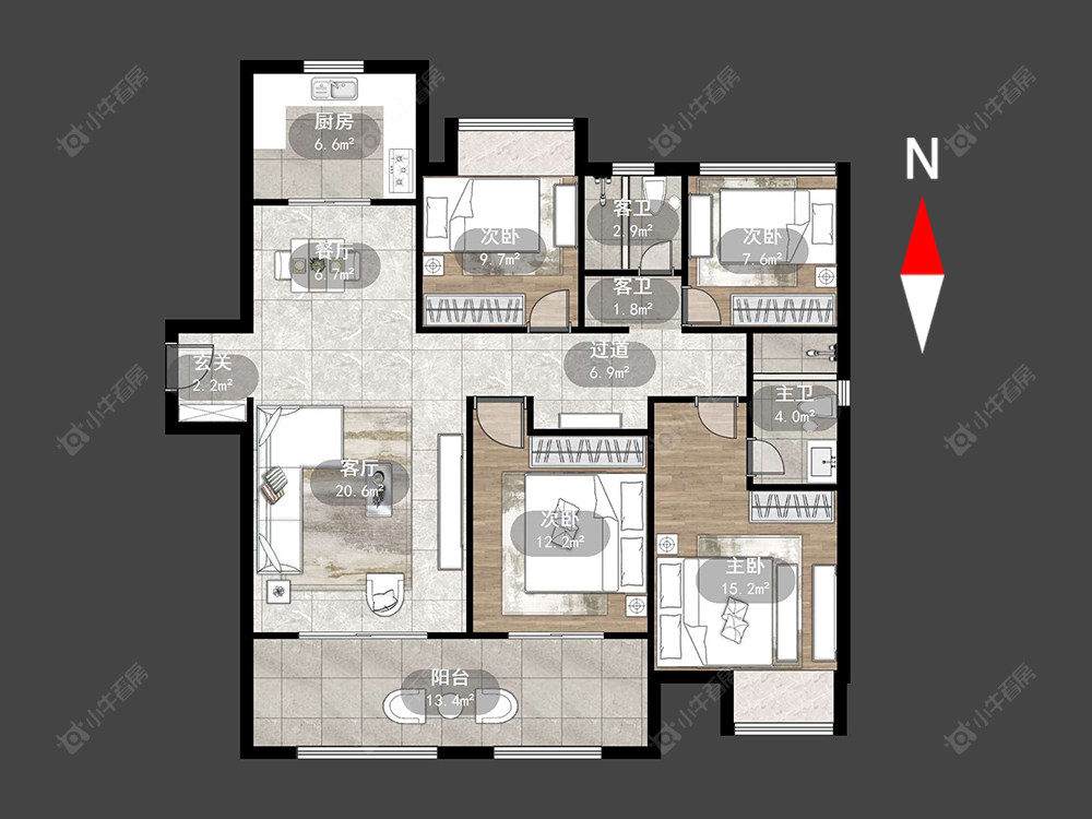 新城公馆荣域房源户型图 常州新城公馆荣域在售二手房源户型图_小牛看房