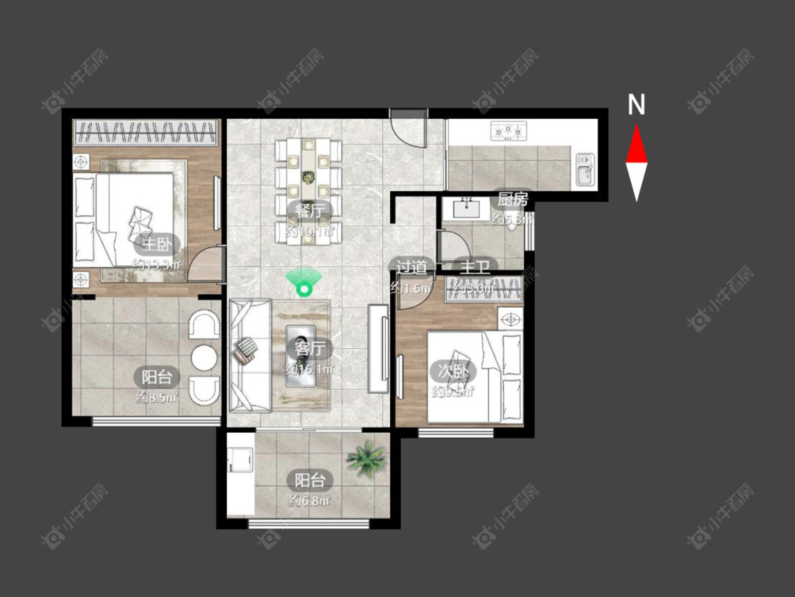 常州银河湾第一城二期在售二手房源户型图_小牛看房